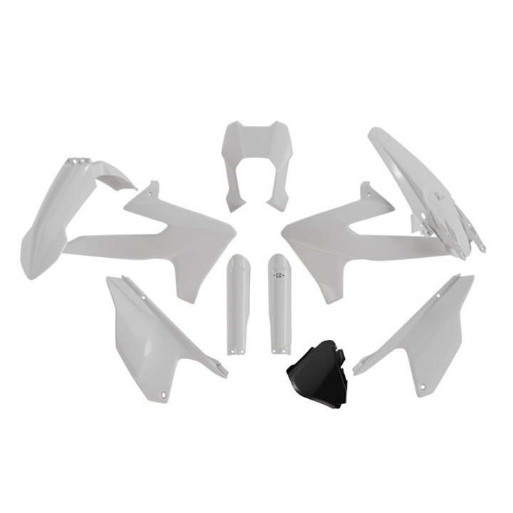 Kit plastique Racetech 7 pièces - blanc | Oxmoto