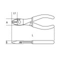 Pince coupante diagonale à faible effort de coupe Beta taille 200 branches gainées confort bi-matières