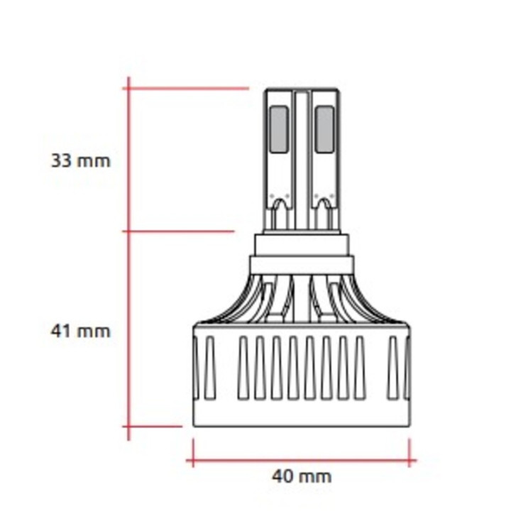 Kit LED ampoules pour phare origine Racetech Replacement 12V 32W - x1