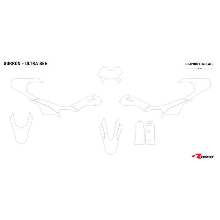 Kit plastique Racetech - Replica 6 pièces R-KITSUR-RS0-624