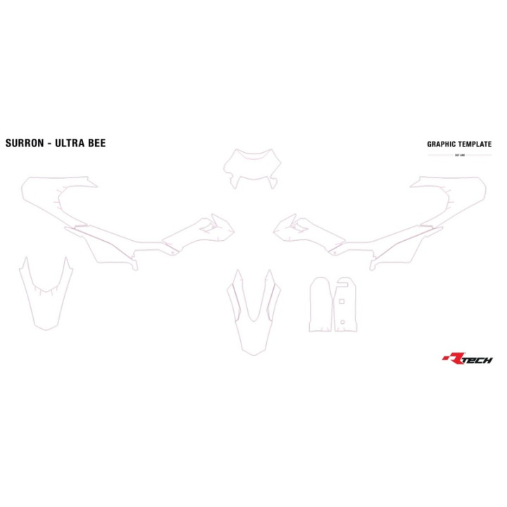 Kit plastique Racetech - Replica 6 pièces R-KITSUR-GR0-624