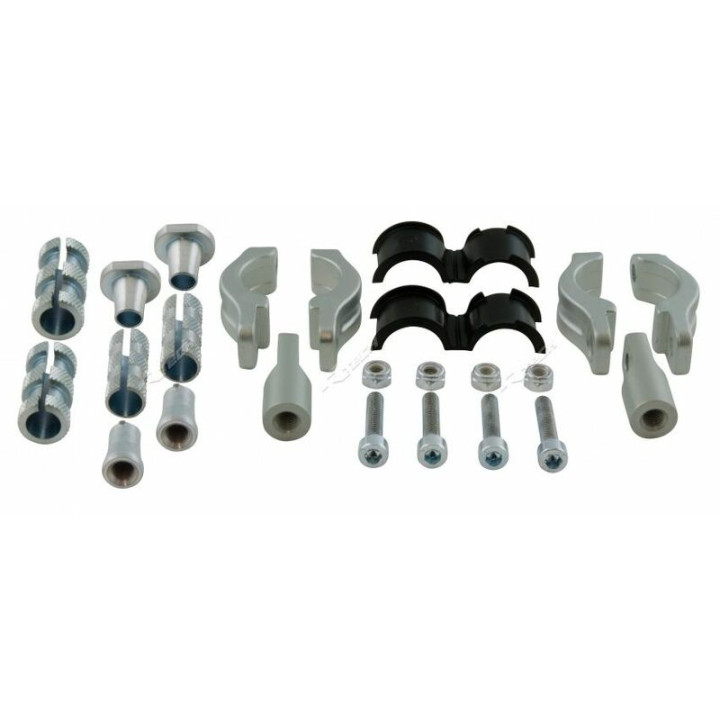 Kit fixation Racetech pour protège-mains Vertigo Ø22/28,6mm - articulé