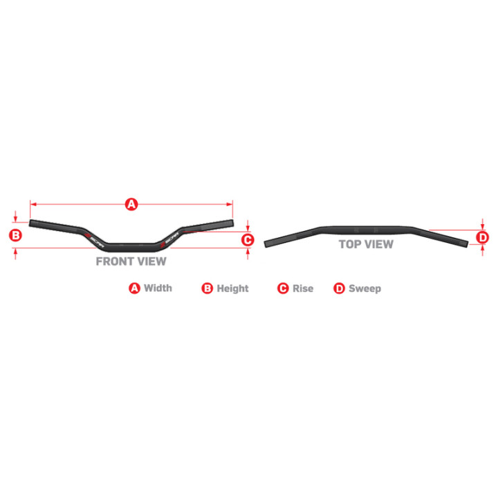 Guidon Scar O² S9115BL | Oxmoto