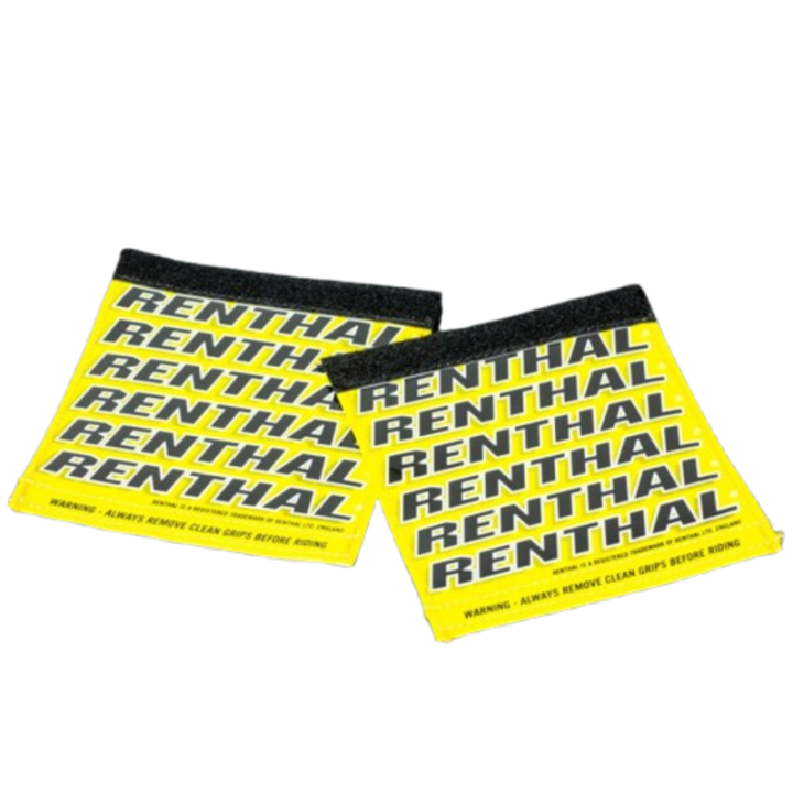 Protège-poignées Renthal Clean Grips - jaune/noir | Oxmoto