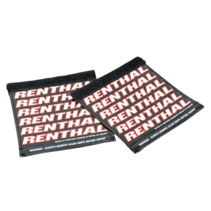 Protège-poignées Renthal Clean Grips - noir/rouge | Oxmoto