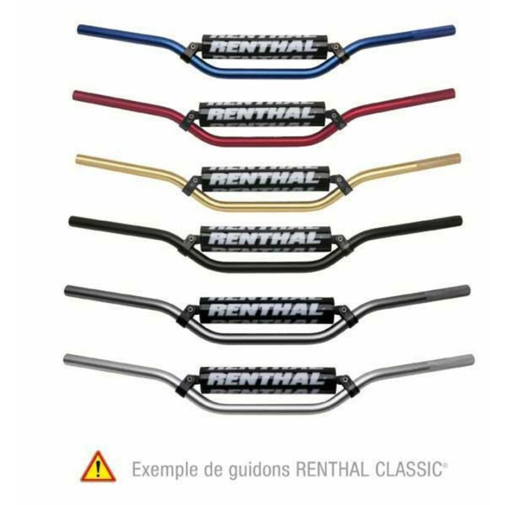 Guidon Renthal MX/Enduro 7/8" 809 RC High 809-01-SI-01-185