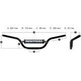 Guidon Renthal MX/Enduro 7/8" 746 Jimmy Button 764-01-BK-01-185