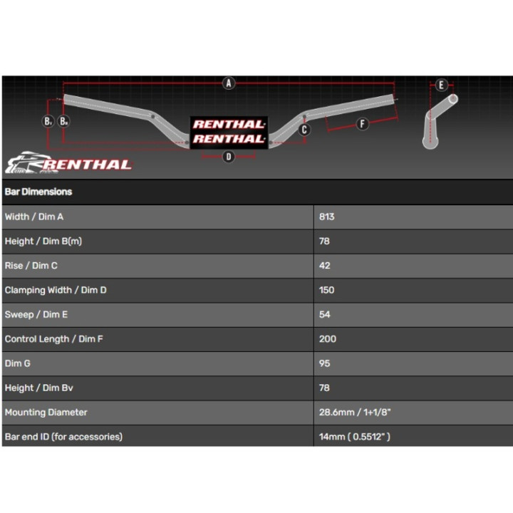 Guidon Renthal Fatbar 821 - Street KTM Adventure | Oxmoto