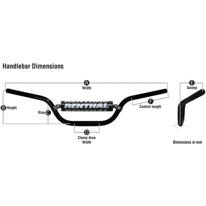 Guidon Renthal Twinwall 999 McGrath/KTM SX125-450 999-01-OR-07-185