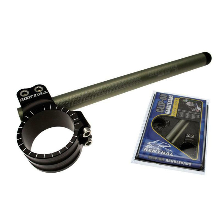 Guidons bracelet Renthal Original Ø53mm hauteur +0mm déport +40mm/7° noir