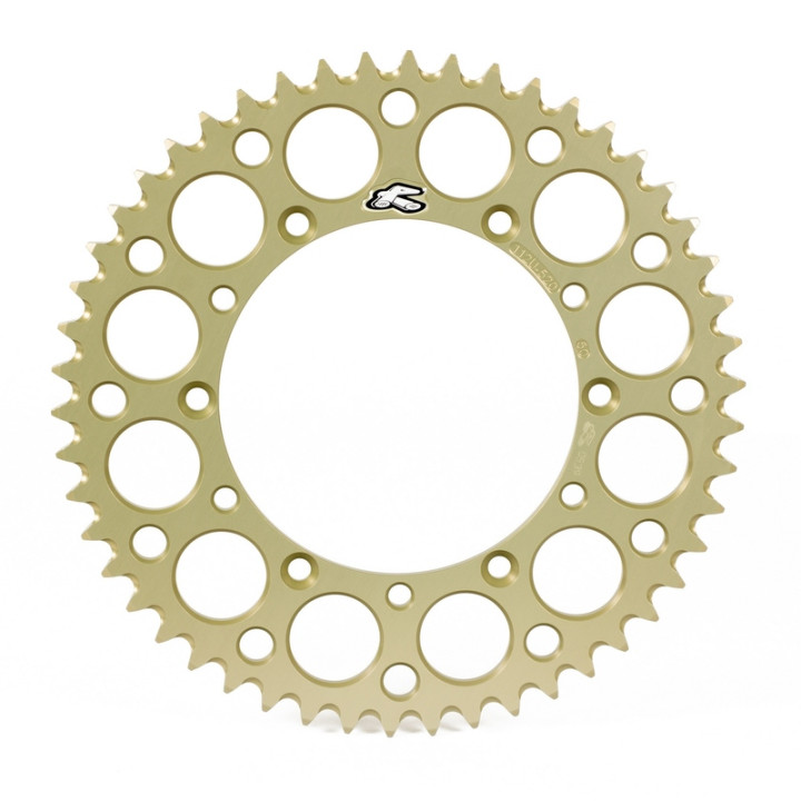 Couronne Renthal aluminium Ultra-Light anti-boue anodisé dur 112U - 520 112U-520-51GEHA