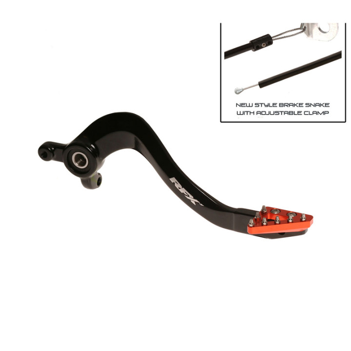 Pédale de frein RFX Pro Series - embout fixe - noir/orange FXRB5020199OR
