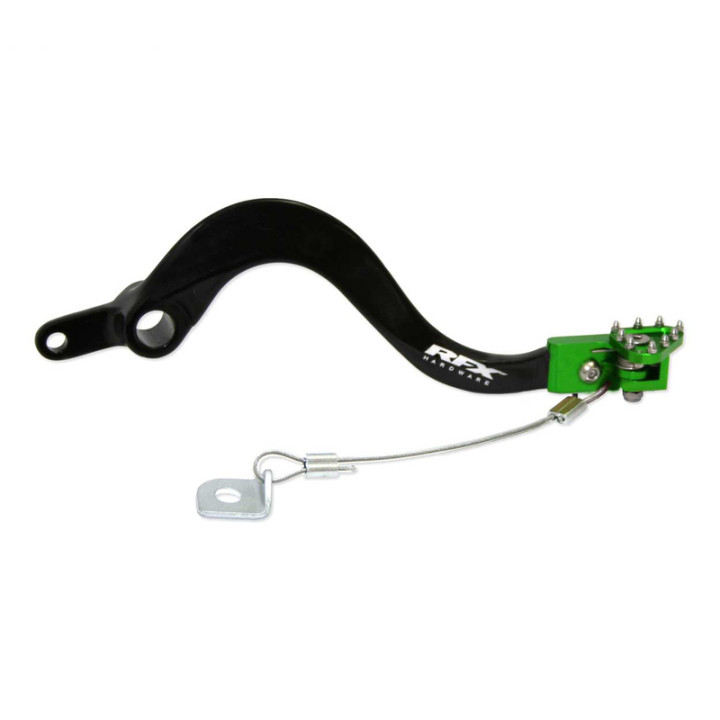 Pédale de frein RFX Pro Series - embout repliable - noir/vert FXRB2010099GN