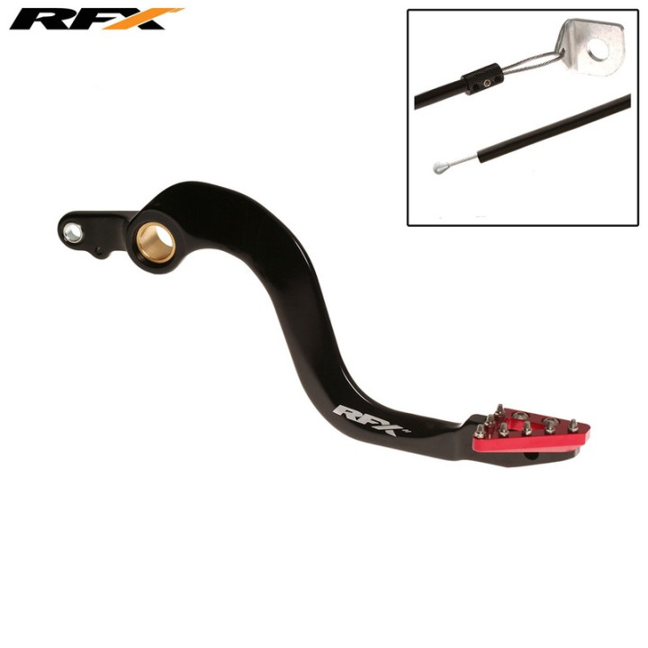 Pédale de frein RFX Pro Series - embout fixe - noir/rouge FXRB1040199RD