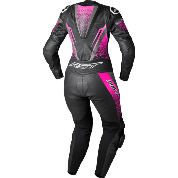 Combinaison femme RST Tractech Evo D3O - noir/rose | Oxmoto