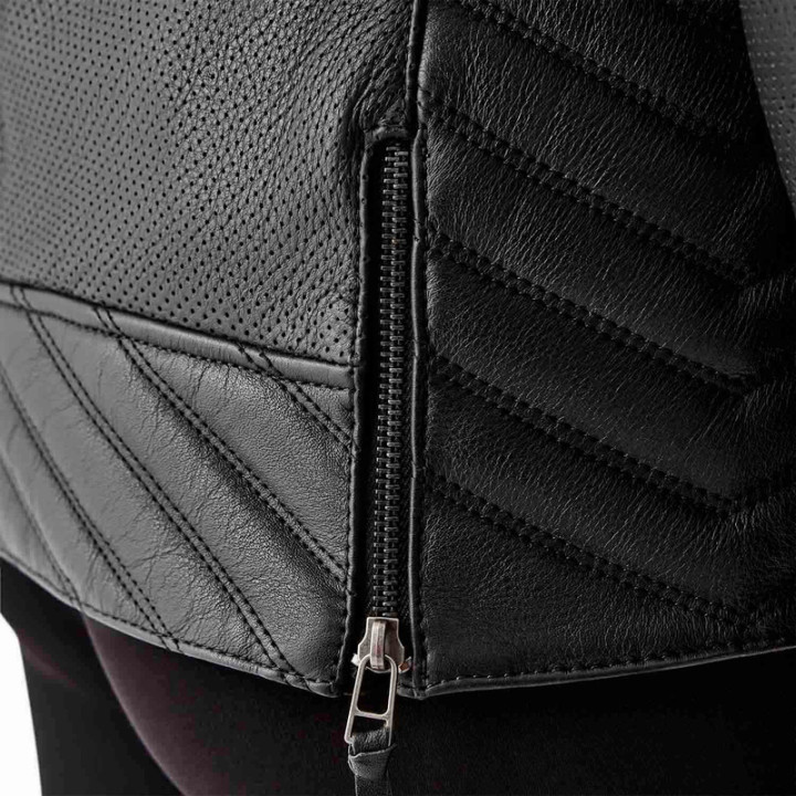 Veste femme RST Roadster Air D3O cuir - noir | Oxmoto