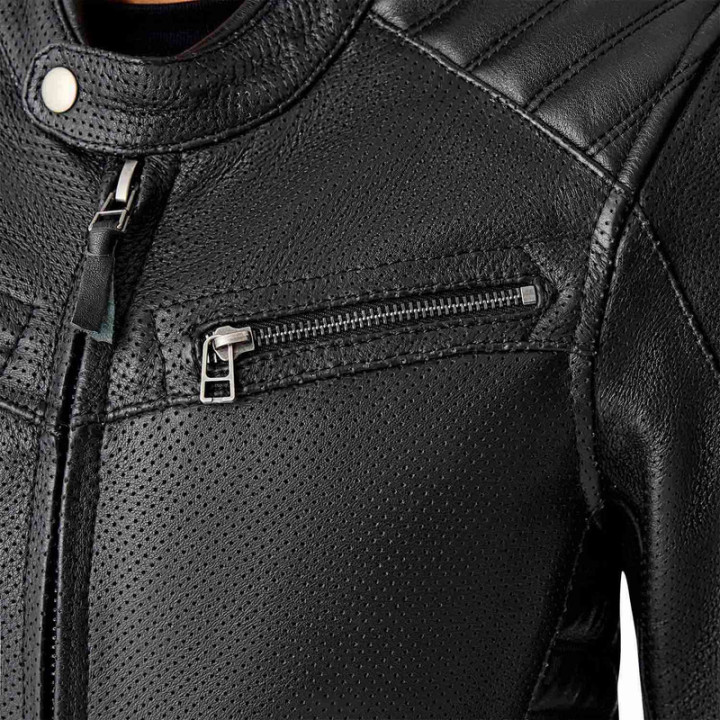 Veste femme RST Roadster Air D3O cuir - noir | Oxmoto