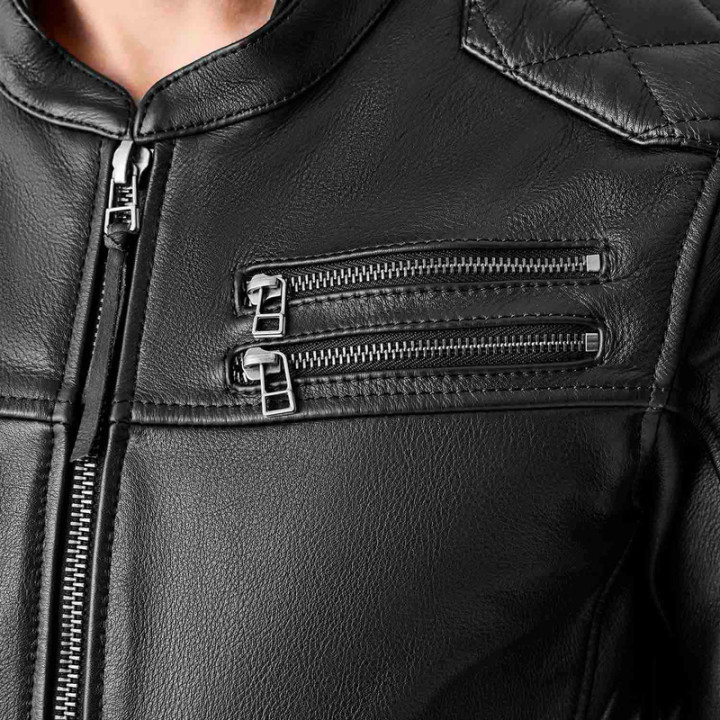 Veste RST Hillberry D3O cuir - noir | Oxmoto