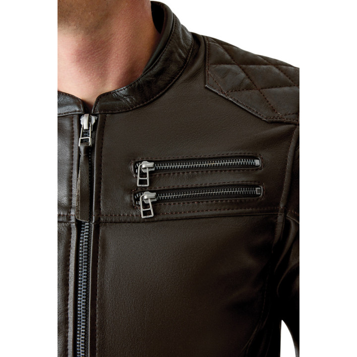 Veste RST Hillberry D3O cuir - Brun | Oxmoto