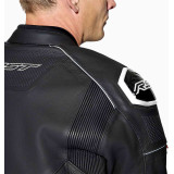Veste RST S1 D3O cuir - noir/blanc | Oxmoto