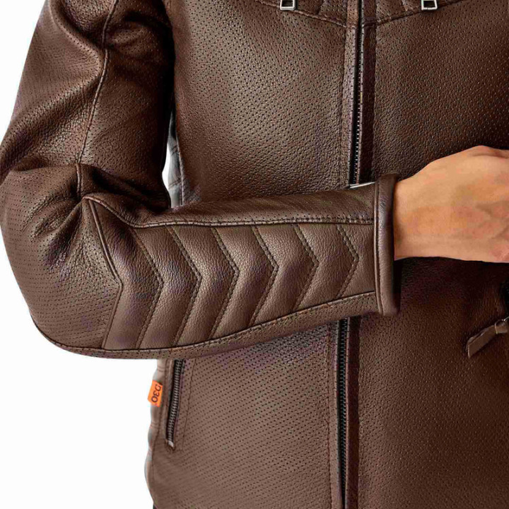 Veste femme RST Roadster Air D3O cuir - brun | Oxmoto