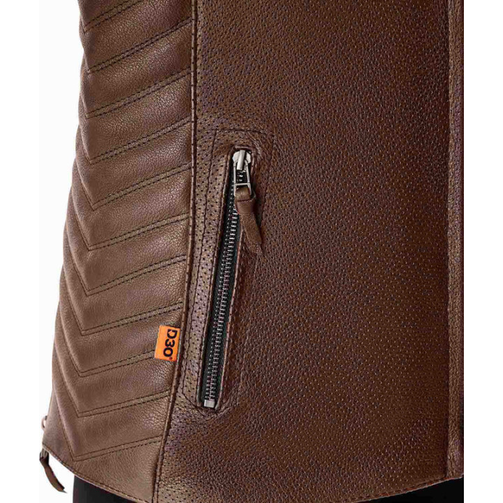 Veste femme RST Roadster Air D3O cuir - brun | Oxmoto
