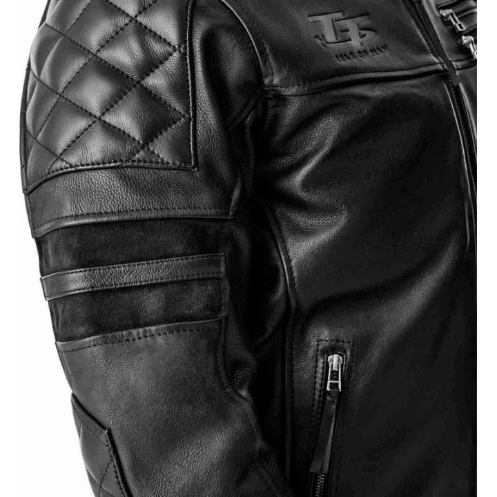 Veste RST Hillberry D3O cuir - noir | Oxmoto