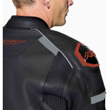 Veste RST S1 D3O cuir - noir/rouge | Oxmoto
