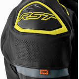 Veste RST S1 D3O cuir - noir/jaune fluo | Oxmoto