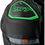 Veste RST S1 D3O cuir - noir/vert fluo | Oxmoto