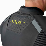 Veste RST S1 D3O cuir - noir/jaune fluo | Oxmoto