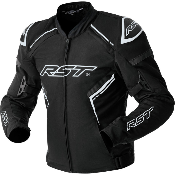 Veste RST S1 D3O Textile - noir/blanc | Oxmoto