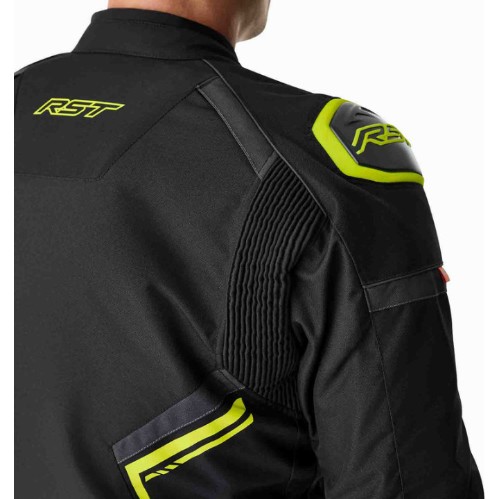 Veste RST S1 D3O Textile - noir/jaune fluo | Oxmoto