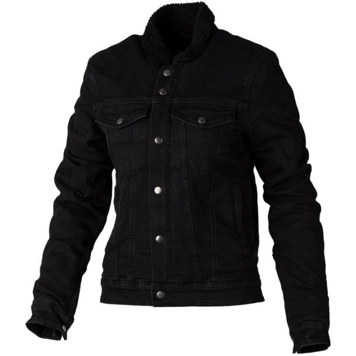 Veste femme RST Sherpa Denim CE textile - noir | Oxmoto