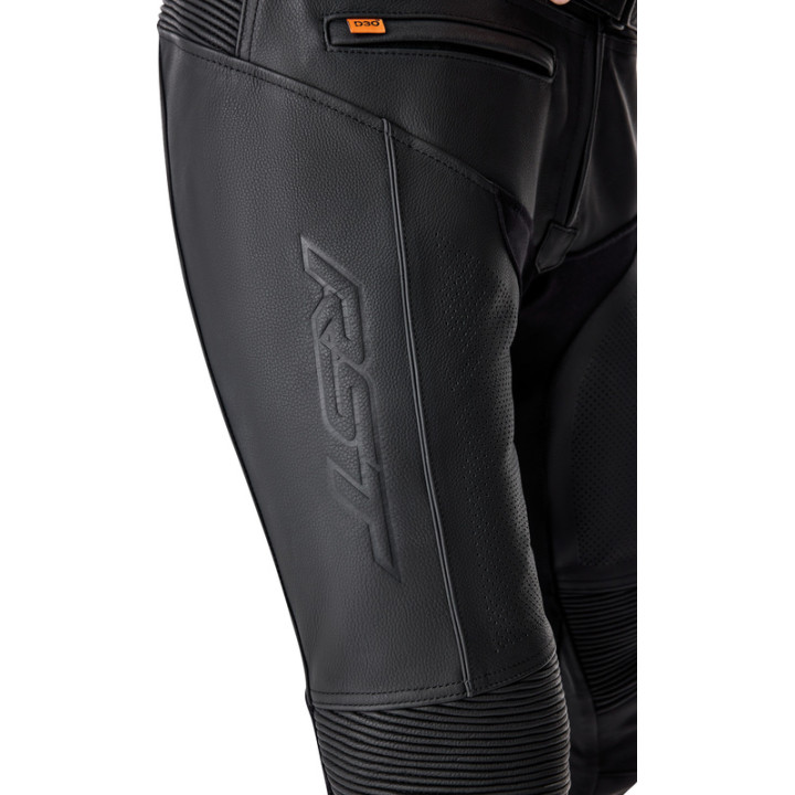 Pantalon RST T2 D3O court cuir - noir | Oxmoto
