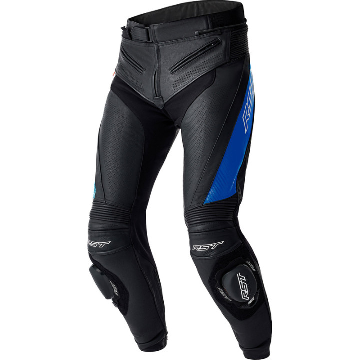 Pantalon RST Tractech Evo D3O cuir - noir/bleu | Oxmoto
