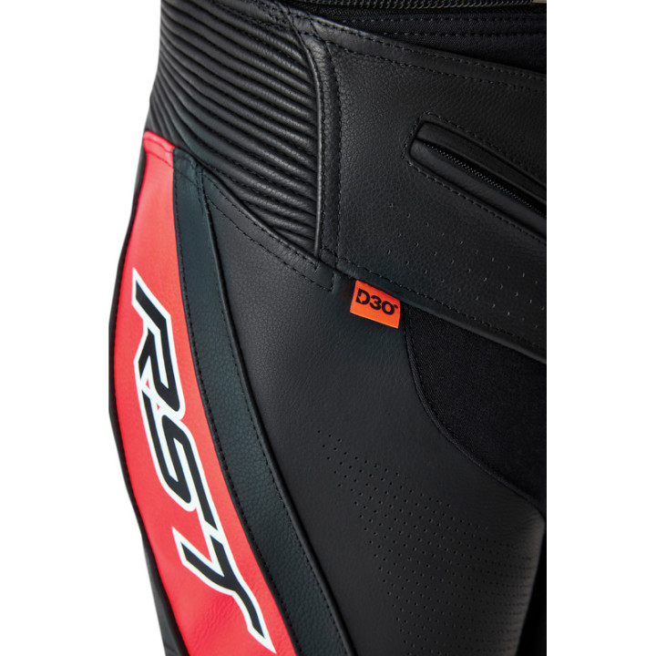 Pantalon RST Tractech Evo D3O cuir - noir/rouge | Oxmoto