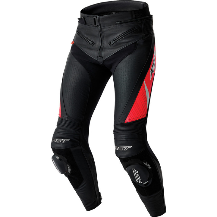 Pantalon RST Tractech Evo D3O cuir - noir/rouge | Oxmoto