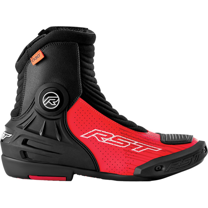 Bottes RST TracTech Evo D3O Short - noir/rouge fluo | Oxmoto