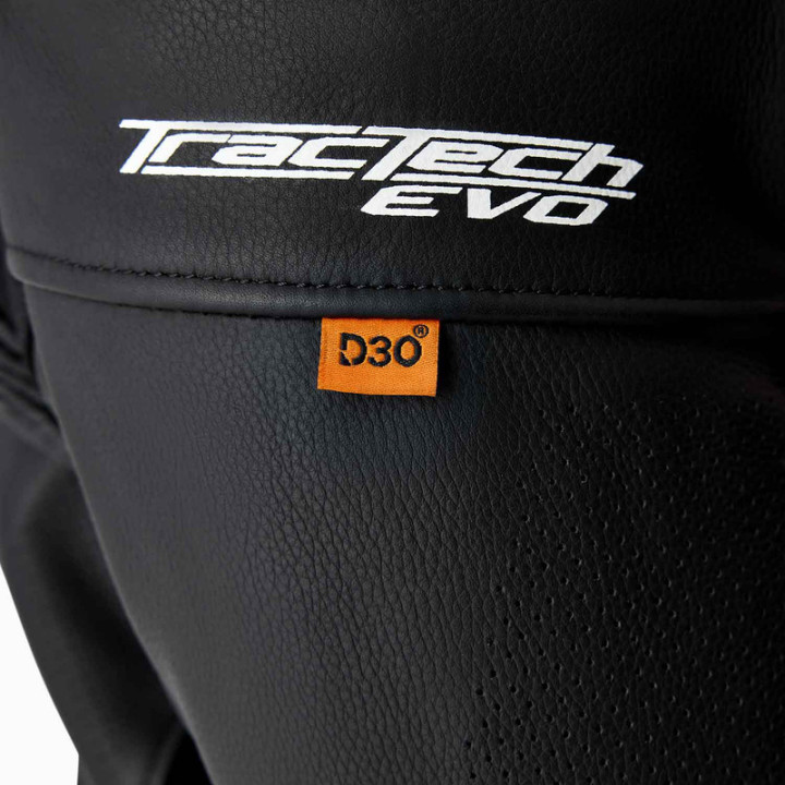 Veste RST Tractech Evo D3O cuir - noir/rouge | Oxmoto