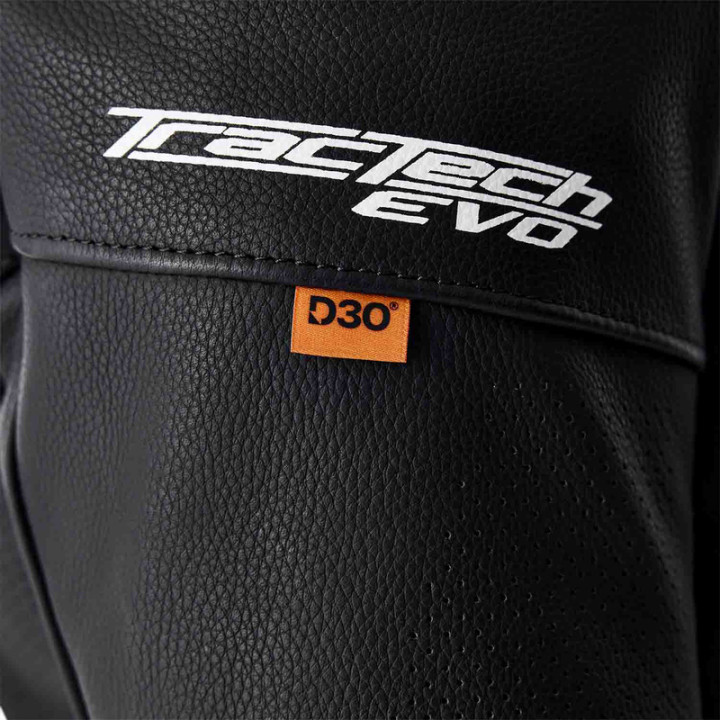 Veste RST Tractech Evo D3O cuir - noir/blanc | Oxmoto