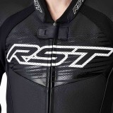 Veste RST Tractech Evo D3O cuir - noir/blanc | Oxmoto