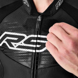 Veste RST Tractech Evo D3O cuir - noir/blanc | Oxmoto