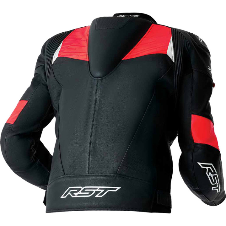 Veste RST Tractech Evo D3O cuir - noir/rouge | Oxmoto