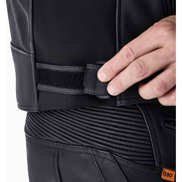 Veste RST Tractech Evo D3O cuir - noir/blanc | Oxmoto
