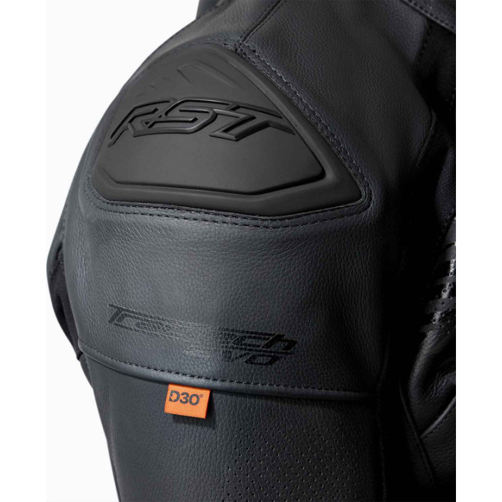Veste RST Tractech Evo D3O cuir - noir | Oxmoto