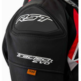 Veste RST Tractech Evo D3O cuir - noir/rouge | Oxmoto