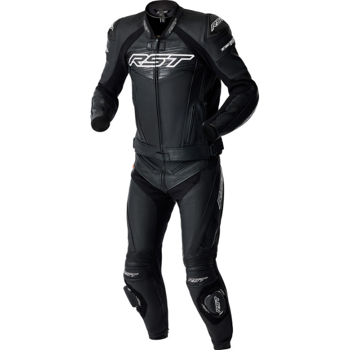Veste RST Tractech Evo D3O cuir - noir/blanc | Oxmoto