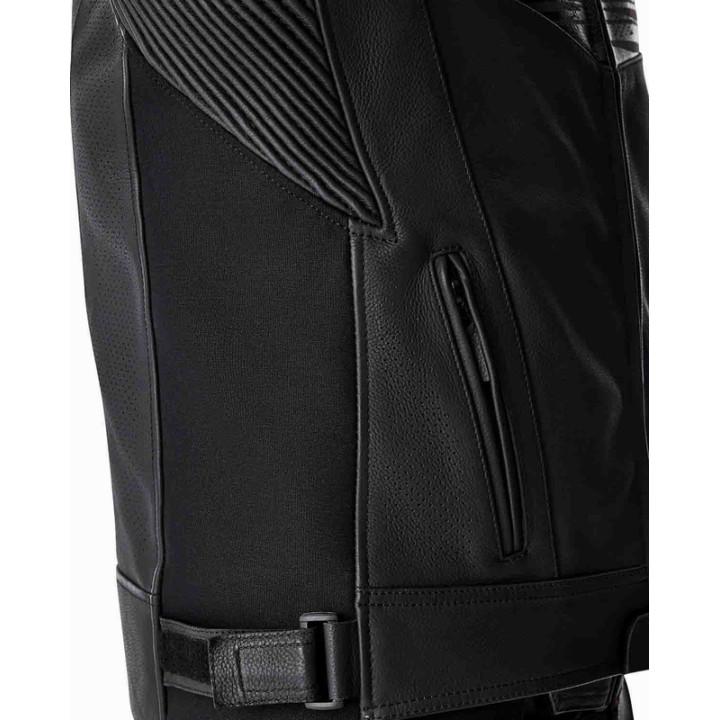 Veste RST Tractech Evo D3O cuir - noir/blanc | Oxmoto