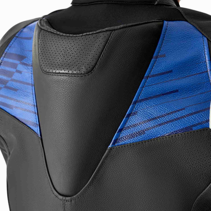 Veste RST Tractech Evo D3O cuir - noir/bleu | Oxmoto